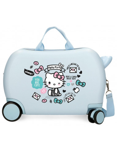 2151021 ABS ROLLING SUITCASE 4W.(2 MULTID.) 45CM.HELLO KITTY